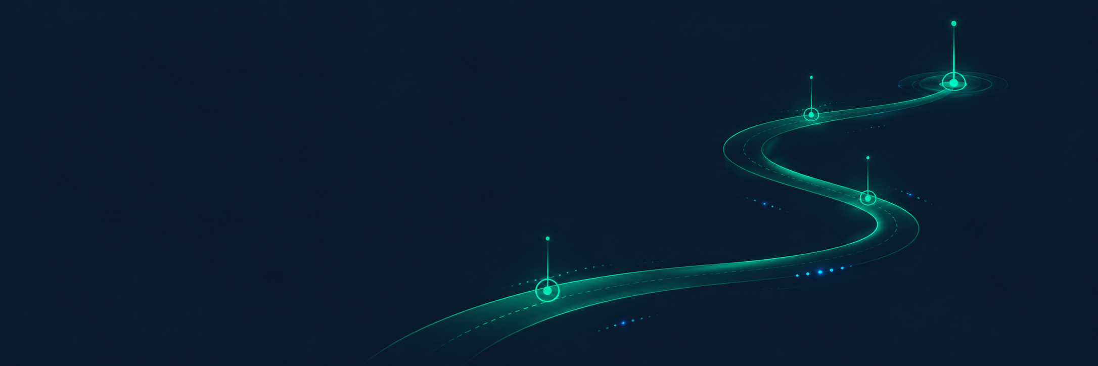 AI Governance roadmap visualization with curved path